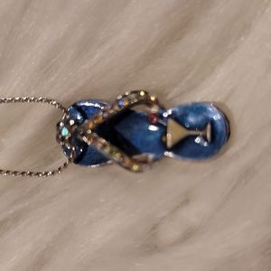 🍹Cute Flip Flop Crystal Necklace